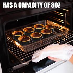 0uzj8ubn7 -643937 1us 100 Pack 8 Oz Disposable Ramekins With Lids Creme Brulee Dessert Cupcake Wedding