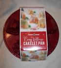 0002696789 Nordic Ware Red Cozy Snowy Village Cakelet Pan