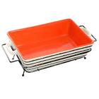 011v009762763000 Studio California Stripe Pattern Baking Dish With Rack 085081363626