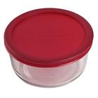 011w010431530001 Anchor Hocking Round Glass Bakeware With Red Lid 076440915488