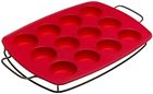 015388001914 Kitchenaid Red Silicone Bakeware Muffin Pan With Wire