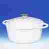 05043 Creative Home Enamelled Cast Iron Casserole Dutch Oven White Huge Saving