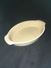 060903 Pampered Chef Small Oval Baker Vanilla Glazed Stoneware New No