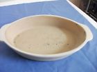 061002 Pampered Chef Small Oval Baker Vanilla Glazed Stoneware