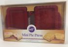 070896343444 Wilton Mini Pie Press Popover Tart Rectangle Filled