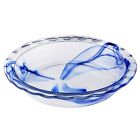 071160104280 Pyrex Watercolor Easy Grab Glass Pie Plate Blue