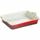 075536067049 Lodge Cm Red Stoneware Baking Dish