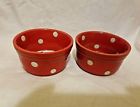 081102 Chef Style Red Dots Oz Ramekins Souffle Custard 041220836024