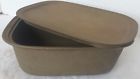 09033 Royal Copenhagen Brown Stoneware Bakeware W Lid Pan Ovenware 11 X6 X4 Lot