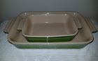 10-20 10 32 Le Creuset Lot Of Rectangular Baking Dishes Casseroles Green And