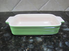 10-22 Le Creuset Stoneware Rectangular Baking Dish Green Excellent