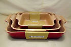 10.25 Le Creuset Nwt S 3 Rectangular Stoneware Dishes Cerise Red 12.5 7.5 630870041065 10.25 Le Creuset Nwt S 3 Rectangular Stoneware Dishes Cerise Red 12.5 7.5 630870041065