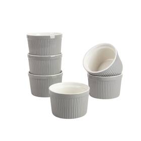 10 Strawberry Street 017794506151 Roma Ramekin Set Of 6 Oz Gray