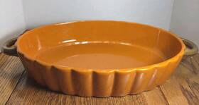 10 Strawberry Street 017794517812 Harvest Artisan Orange Pumpkin Oval Casserole Dish 14 Inch New