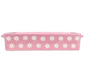 Ds-pfl-40-63-003 10 Strawberry Street Daisy Rectangular Baker Pink