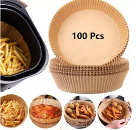 100 Pcs Air Fryer Disposable Paper Lining 6.3inch Non-stick Round Parchment