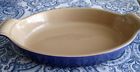 1019 Le Creuset Stoneware Large Marseille Blue Oval Baker Casserole Brand