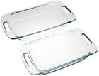 1085807  Pyrex Easy Grab Oblong Glass Bakeware Dishes 071160055834