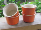 11-20 Chantal Orange Round Ribbed Ramekin Bakeware Four