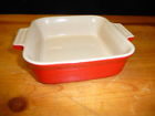 11-28 Le Creuset Stoneware Rectangular Baking Dish Red
