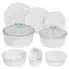 1117226 Corningware Bakeware French White Set Round 12 Piece Oven To Table 071160004917