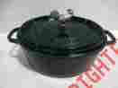 1123185 Staub 5.75 Quart Oval Coq Au Vin Cocotte Basil With Rooster Handle 872078002404 1123185 Staub 5.75 Quart Oval Coq Au Vin Cocotte Basil With Rooster Handle 872078002404