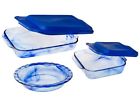 1127972 Pyrex Piece Watercolor Collection Bakeware Set Blue Lagoon 071160107069