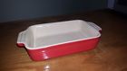 12-34 Le Creuset Stoneware Rectangular Red Baking Casserole Dish 12-34 Le Creuset Stoneware Rectangular Red Baking Casserole Dish