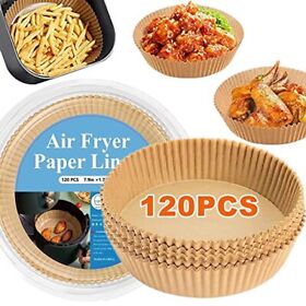 120 Pcs Air Fryer Parchment Paper Liners 7.9 Inch Fry