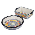120850.01 Fox Valley Traders Luxembourg Pc Stoneware Handpainted Bake 858081440280