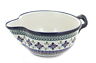 1252-du60 Zaklady Blue Rose Polish Pottery Mosaic Flower Batter 5907154724163