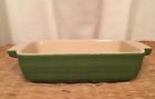 13-17 Le Creuset Individual Casserole Baker Green Inch Rectangular Stoneware