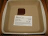 1315 Pampered Chef Stoneware Square Baker With Scraper And Insert Euc