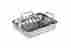 13824339 Calphalon Stainless Steel Kitchen Roaster Turkey Ham Oven Roasting Rack Pan Cookware Lid