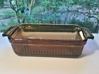 1409 Anchor Hocking Amber Baking Glass Dish One Quart Usa