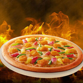 H01-8221-gg2008 14inch Round Pizza Stone Pan Baking Tools For Bbq And Grill Resistant Bonus Recipe