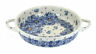 152-dsu116 Vena Blue Rose Polish Pottery Starflower Small Round 724235715071