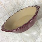 160805 Pampered Chef Deep Dish Pie Plate Stoneware Family Heritage Dark