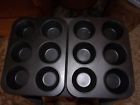 16517593 Muffin Pan Bake Large Dishwasher Safe Non Stick Metal Black