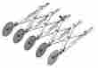 562993-47820-05 2.125 Paderno World Cuisine 9.5 By Inch Stainless Steel Plain Multi-wheel Dough