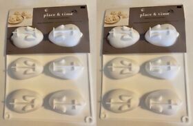 1799-0318 2 Easter Bunny Silicone Candy Molds By Place And Time 2inch X 1.2inch 1inch Make Soaps