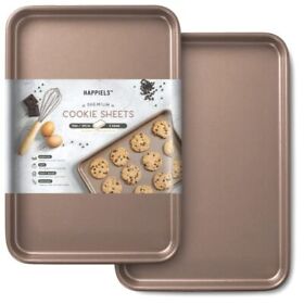 2-pack 15-inch Baking Sheets Nonstick Cookie Set Carbon Steel 2-pack 15-inch Baking Sheets Nonstick Cookie Set Carbon Steel