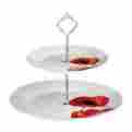 721885 2-tier Uk Kitchen Dining Premier Housewares Poppy Cake Stand Free Delivery
