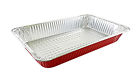 2019-70-50redu Handi-foil Of America Full-size Deep Premium Red Aluminum Steam Table Pan Party Food Tray