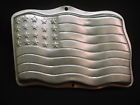 2105-2069 Wilton American Flag Cake Pan Stars Stripes Mold Tin Patriotic