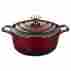 2105mb La Cuisine Lc Pro Round 5 Qt Cast Iron Casserole Ruby 813254020782