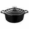 2140mb La Cuisine Lc Pro Round 5 Qt Cast Iron Casserole Black 813254020799