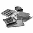 24610 Calphalon Bakeware 10 Piece Steel Even Heating Non Stick Desserts Baking Set Kitchen Black 642893724610