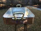 25.4lbs Antique Mauviel Dovetail 3.3mm Copper 21 Roasting Pan Pot W New Tin