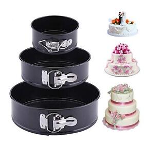 3 Pcs Non-stick Springform Cake Pan 4inch/7inch/9inch Professional Round Mold An